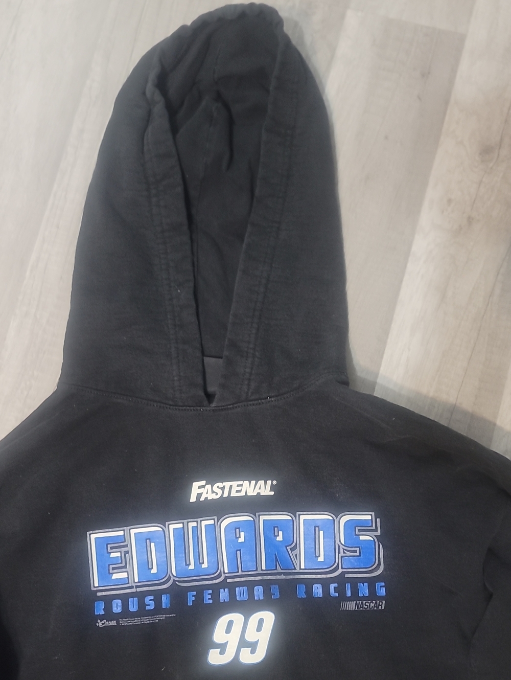 Chase Authentics Black Kids Hoodie with Blue & White Edwards 99 Graphic